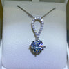 5 Carat Moissanite 925 Sterling Silver Teardrop Necklace test