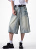 Men's Plus Size Wide Leg Denim Shorts test