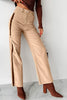 Corduroy Side Panel Colorblock Straight Leg Pants test