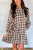 Plaid Long Sleeve Short Shift Mini Dress test