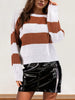 Perfee Color Block Dropped Shoulder Long Sleeve Sweater test