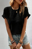 Frill Round Neck Cap Sleeve Blouse test