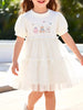 Children's Cartoon Bear Short Sleeve Tulle Dress test