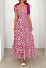 Printed V-Neck Tie Shoulder Midi Cami Dress test