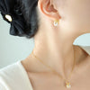 Titanium Steel Bow Drop Earrings test