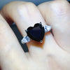 6 Carat 925 Sterling Silver Moissanite Heart Ring test