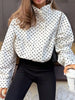 Polka Dot Zip Up Casual Jacket test