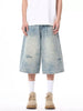 Men's Plus Size Distressed Washed Demin Shorts test