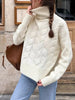 Ribbed Hem Turtleneck Long Sleeve Sweater test