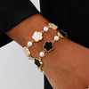 18k Gold-Plated Alloy Flower Bracelet test
