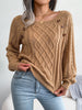 Decorative Button Cable-Knit Sweater test