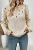 Floral Round Neck Dropped Shoulder Sweater test