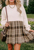 Plaid Round Neck Long Sleeve Mini Dress test