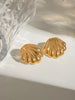 18K Gold-Plated Stainless Steel Shell Stud Earrings test