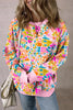 Printed Round Neck Long Sleeve Sweatshirt test