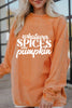 Letter Graphic Round Neck Long Sleeve Oversize Sweatshirt test