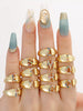 18K Gold-Plated Zircon Letter Ring test
