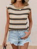 Striped Round Neck Knit Top