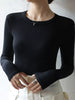 Minimalist Slim-Fit Long Sleeve Crew Neck T-Shirt test