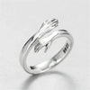 Hug Shape 925 Sterling Silver Bypass Ring test