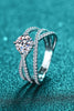 1 Carat Moissanite Crisscross Ring test