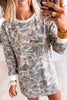 Botanical Camo Print Long Sleeve Pocket Mini Dress test