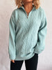 Texture Zip Collar Long Sleeve Sweater test