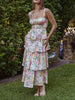 Floral Layered Ruffle Maxi Dress test