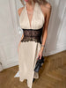 Halter Neck Lace Waist Maxi Dress test