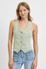 RISEN Full Size V Neck Button Down Vest Plus Size