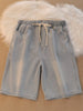 Men's Plus Size Drawstring Denim Shorts test