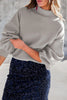 Mock Neck Dropped Shoulder Sweater test