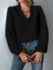 Ruffled Trim V-Neck Blouse test