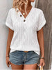 Textured V-Neck Short Sleeve Top test