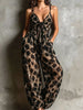 Geometric Print Wide-Leg Jumpsuit with Front Tie Detail test