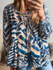 Zebra Print Tied Front Puff Sleeve Top test