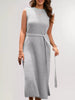 Side Slit Sleeveless Knit Midi Dress test