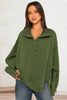 Exposed Seam Side Slit Long Sleeve Sweatshirt test