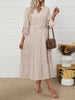 Tiered Notched Belted Midi Dress test
