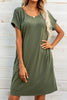 Scoop Neck Short Sleeve Pocket Dress test