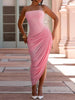 Lace Up Back Tube Midi Dress test