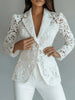 Floral Pattern Lace Single-Breasted Blazer test
