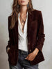Full Size Slim Fit Suede Long Sleeve Blazer Plus Size test