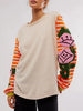 Striped Round Neck Long Sleeve Sweatshirt test