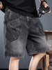 Men's Plus Size Washed Cargo Denim Shorts test