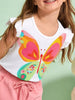 Children's Butterfly Graphic Ruffle Sleeve T-Shirt test