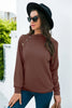 Decorative Button Long Sleeve Sweatshirt test