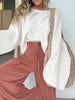 Openwork Batwing Sleeve Sweater test