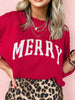 MERRY Letter Pattern Christmas Baggy Sweater test