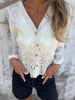 Lace V-Neck Button Down Shirt test